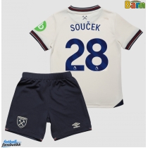 West Ham United Tomas Soucek #28 Bortedraktsett Barn 2025-26 Kortermet (+ Korte bukser)